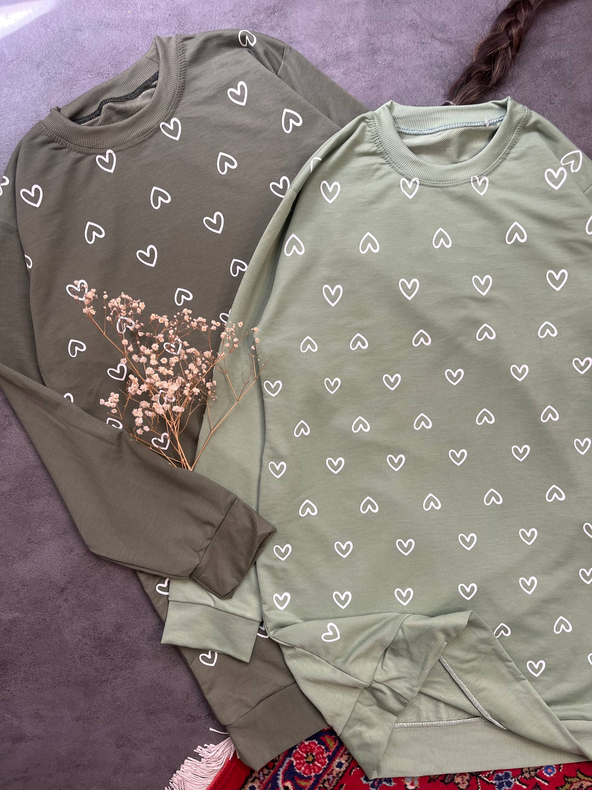 بلوز دورس قلبی زنانه فری سایز (۳۸ تا ۴۲) | جنس دورس ۱ نخ | رنگ‌بندی متنوع