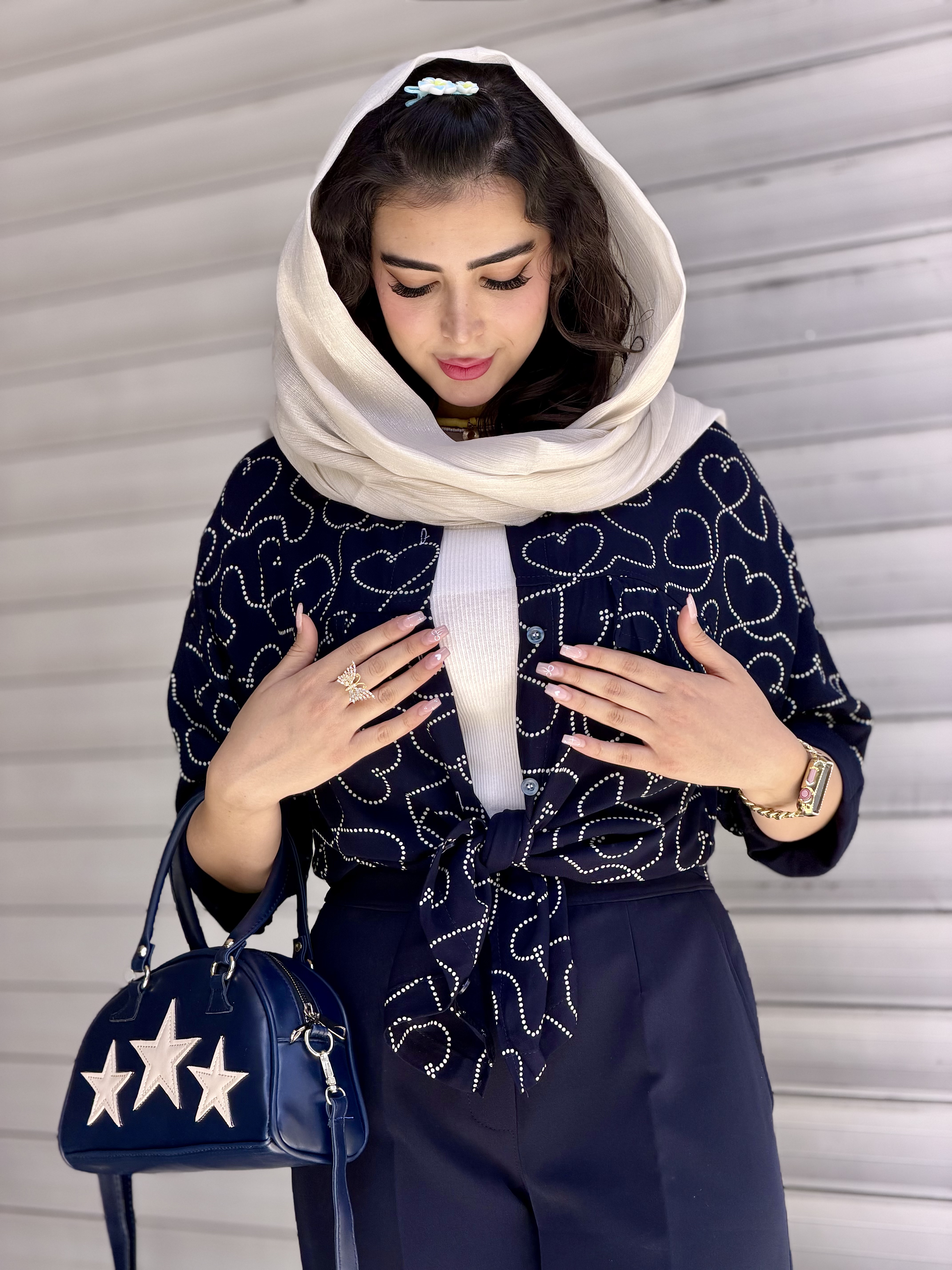شومیز چاپ برجسته زنانه | قد ۸۰