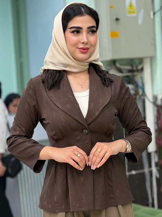 کت پیلی دار زنانه مدل مینوسا